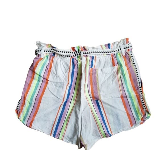 H&M LEMLEM Rainbow Multi Stripe Crop Top & Short Set XL 5 0289 - Picture 6 of 11